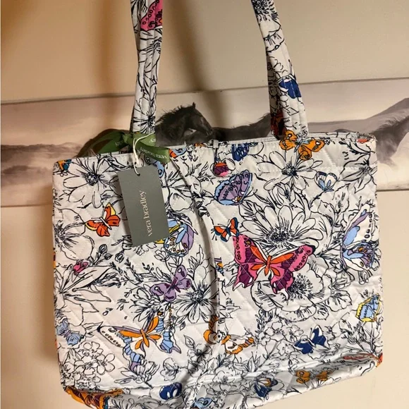 Vera Bradley Multicolor Floral Butterfly Tote - Picture 2 of 3